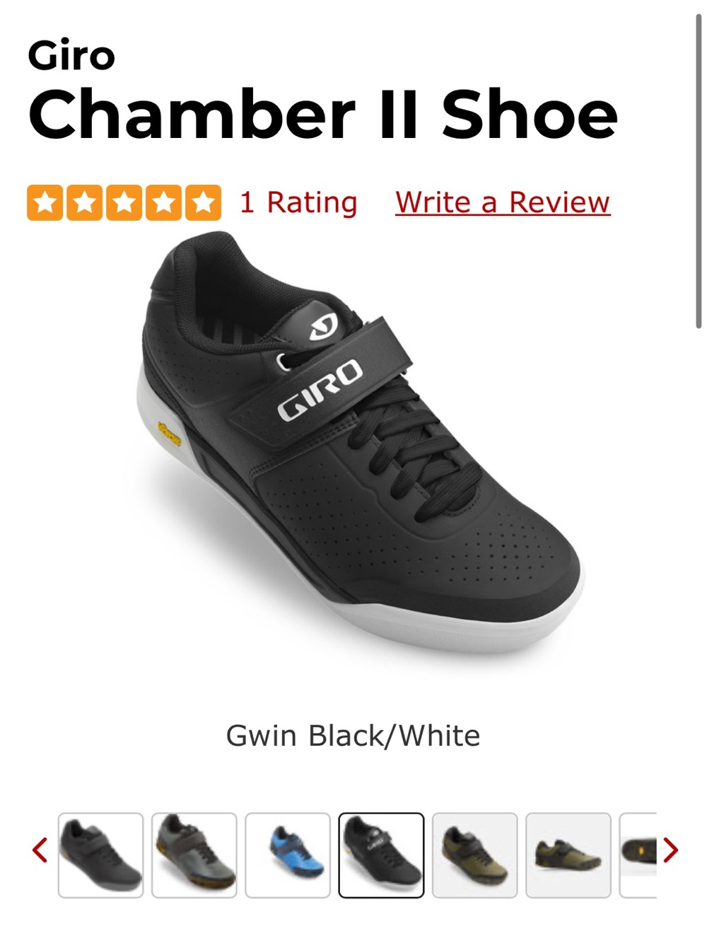 Giro Chamber 2 Gwin black and white